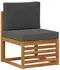 vidaXL Garten-Loungeset mit Kissen 11-tlg. Natur und Anthrazit (3375617)