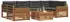 vidaXL Outdoor-Sofagarnitur mit Kissen 7-tlg. Natur/Anthrazit (3373107)