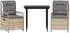vidaXL Garten-Essgruppe 3-tlg. mit Kissen, Poly Rattan, Beige (3262999)