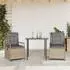 vidaXL Garten-Essgruppe 3-tlg. mit Kissen, Poly Rattan, Beige (3262999)