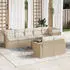 vidaXL Garten-Sofagarnitur 8-tlg. mit Kissen, Poly Rattan, Braun (3219213)