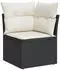 vidaXL Garten-Sofagarnitur 9-tlg. mit Kissen, Poly Rattan, Beige (3326130)