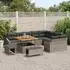 vidaXL Gartensofa-Set 12-teilig mit Kissen, Poly Rattan/Akazie, Grau (3364638)