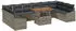 vidaXL Garten-Sofa-Set mit Stauraum 11-tlg. Poly Rattan Grau (3358624)