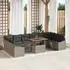 vidaXL Garten-Sofa-Set mit Stauraum 11-tlg. Poly Rattan Grau (3358624)