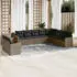 vidaXL Garten-Sofagarnitur 11-tlg. mit Kissen Poly Rattan Beige (3226122)