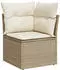 vidaXL Garten-Sofagarnitur 11-tlg. mit Kissen Poly Rattan Beige (3226122)