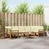 vidaXL Outdoor-Sofagarnitur mit Kissen, 8-tlg., Natur/Creme (3366148)