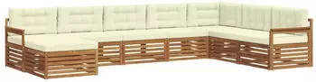 vidaXL Garten-Sofaset 8-tlg. Akazienholz Natur & Creme (3373925)