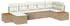 vidaXL Gartenlounge-Set 7-tlg. Poly-Rattan Beige mit Kissen (3348132)