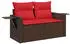 vidaXL Gartensofa-Set 8-teilig mit Kissen, Polyrattan, Braun (3219943)