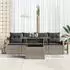 vidaXL Garten-Sofa-Set 5-teilig mit Kissen Poly Rattan Grau (3357282)