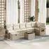 vidaXL Garten-Sofagarnitur 8-tlg. mit Kissen, Poly Rattan, Schwarz (3263822)