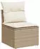 vidaXL Garten-Sofagarnitur 8-tlg. mit Kissen, Poly Rattan, Schwarz (3263822)