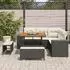 vidaXL Gartensofa-Set mit Kissen 8-teilig Schwarz/Creme Poly-Rattan (3363945)