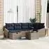 vidaXL Sofa-Set mit Kissen 3-teilig Poly-Rattan (3360626)