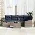 vidaXL Sofa-Set mit Kissen 3-teilig Poly-Rattan (3360626)