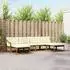 vidaXL Outdoor-Sofagarnitur mit Kissen 6-tlg., Natur/Creme (3369729)