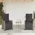 vidaXL Bistro-Set 3-tlg. mit Kissen Poly Rattan Grau (365251)