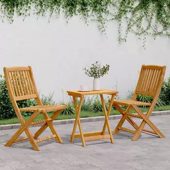 vidaXL Garten-Essgruppe 3-tlg. klappbar Akazien-Massivholz (3206331)