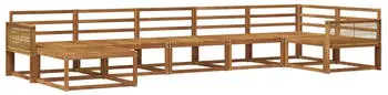vidaXL Outdoor-Sofagarnitur 7-tlg. Natur Akazienholz Massiv (3382747)