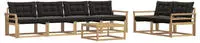 Outdoor-sofagarnitur 7 Pcs Wei&szlig; Und Schwarz 79 X 79 X 37 Cm Vidaxl