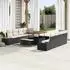 vidaXL Garten-Lounge-Set 11-tlg. Poly-Rattan/Akazie schwarz mit Kissen (3362765)