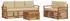 vidaXL Gartenlounge-Set 6-tlg. Akazienholz Natur/Beige (3374373)