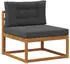 vidaXL Outdoor-Sofagarnitur mit Kissen 8-tlg. Natur/Anthrazit (3382430)