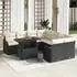 vidaXL Garten-Sofa-Set mit Kissen 9-teilig Schwarz Polyrattan (3357170)