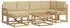 vidaXL Outdoor-Sofagarnitur 7-tlg. Akazienholz Weiß/Beige (3387902)