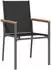 vidaXL Garten-Essgruppe 5-tlg. Textilene & Stahl Schwarz (3187035)