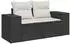 vidaXL Garten-Sofagarnitur 7-tlg. mit Kissen, Poly Rattan, Beige (3326740)
