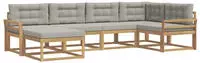 Outdoor-sofagarnitur 5 Pcs Wei&szlig; Und Hellgrau Polyester Vidaxl