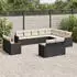 vidaXL Garten-Sofagarnitur 12-tlg. mit Kissen, Poly Rattan, Grau (3258917)