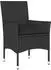 vidaXL Bistro-Set 3-tlg. mit Kissen, Poly Rattan/Glas, Schwarz (3278753)