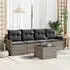 vidaXL Garten Sofa Set 5-teilig Poly Rattan Grau (3345569)