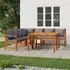 vidaXL Garten-Essgruppe 4-tlg. mit Kissen, Akazien-Massivholz (3154979)