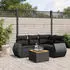 vidaXL Garten-Sofagarnitur 5-tlg. mit Kissen, Poly Rattan, Schwarz (3257315)