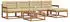 vidaXL Outdoor-Sofagarnitur mit Kissen 6-tlg., Natur/Beige (3367466)