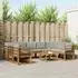 vidaXL Garten-Sofaset 10-tlg. Akazienholz, Hellgrau (3367004)