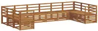 vidaXL Ecksofa Set 10 pcs Natur