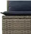 vidaXL Gartensofa-Set 6-teilig mit Kissen, Polyrattan, Grau (3221380)