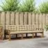 vidaXL Outdoor-Sofagarnitur mit Kissen 3-tlg., Natur/Beige (3369152)