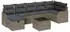 vidaXL 8-teiliges Garten Sofa Set mit Kissen und Stauraum, Grau Poly-Rattan (3359008)