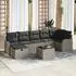 vidaXL 8-teiliges Garten Sofa Set mit Kissen und Stauraum, Grau Poly-Rattan (3359008)
