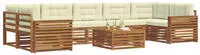 vidaXL Outdoor-Sofagarnitur mit Kissen 8 pcs Natur und Creme