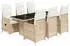 vidaXL Garten-Bistro-Set 7-tlg. mit Kissen Poly Rattan Beige (3277104)