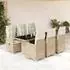 vidaXL Garten-Bistro-Set 7-tlg. mit Kissen Poly Rattan Beige (3277104)