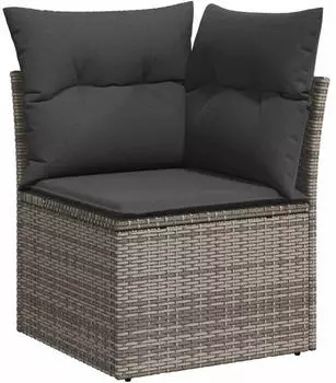 vidaXL Sofa-Set mit Kissen 7-teilig Polyrattan (3360740)